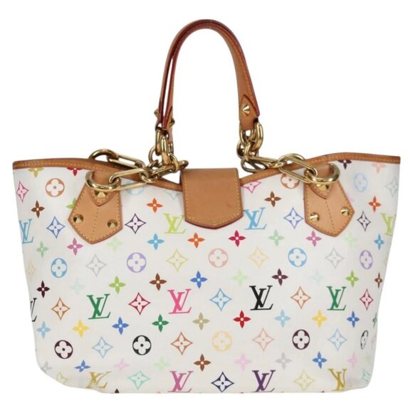 LOUIS VUITTON Monogram Multicolor Annie GM Tote Bag White - Picture 3 of 16